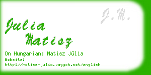 julia matisz business card